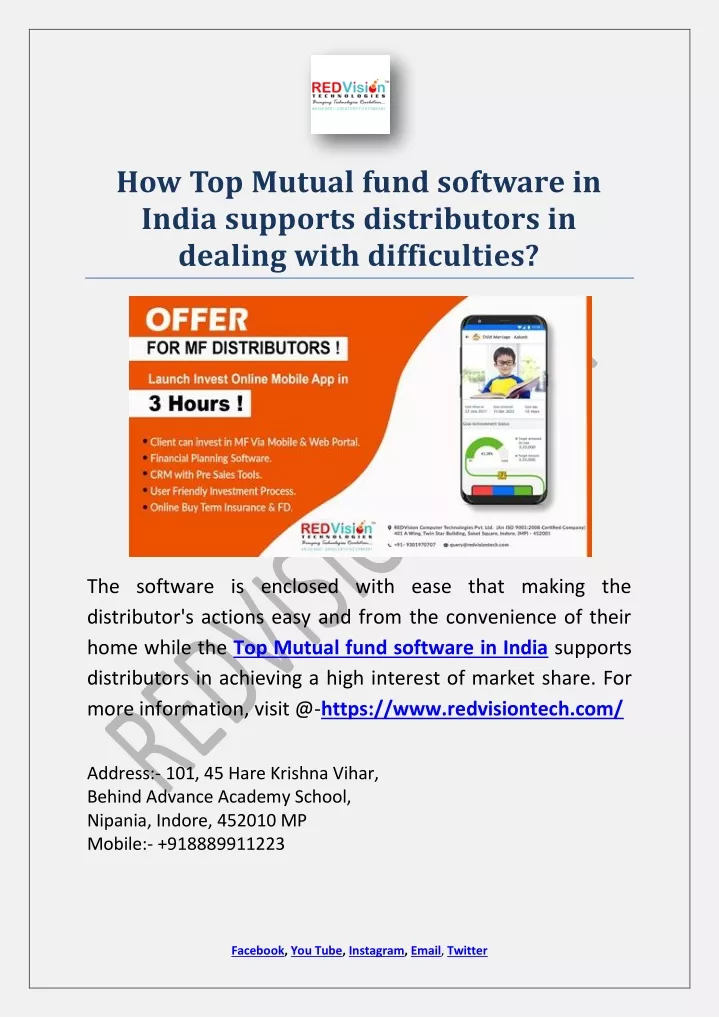 how top mutual fund software in india supports
