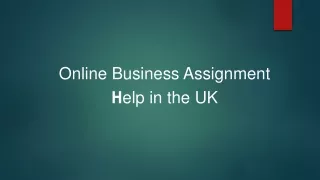online business assignment h elp in the uk