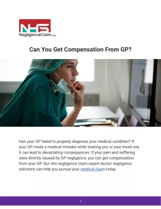 Can You Get Compensation From GP?