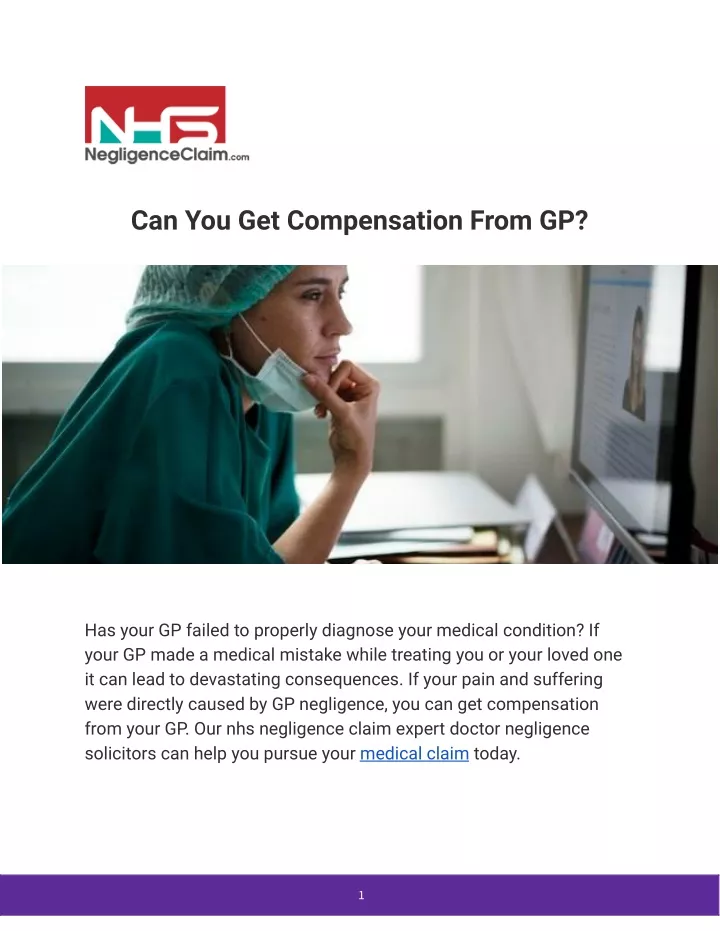 can you get compensation from gp