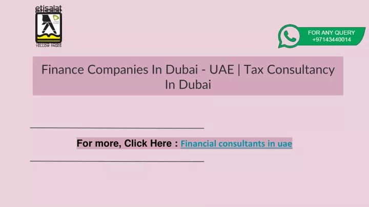 finance companies in dubai uae tax consultancy in dubai