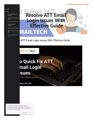 Resolve ATT Email Login Issues With Effective Guide