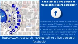 can i talk to a live person at facebook to report