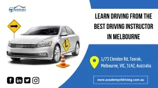 Learn Driving from the Best Driving Instructor in Melbourne