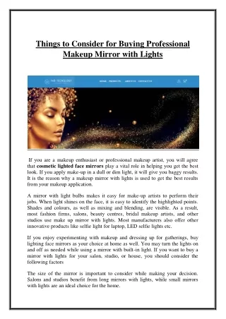 Buy Makeup Mirrors Online at Best Prices in Australia - fabtechnology.com.au