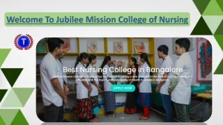 Jubilee Mission College of Nursing - Bsc Nursing Colleges in Bangalore