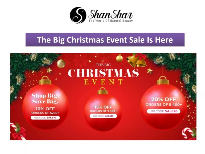 the big christmas event sale is here
