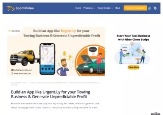 Build an App like Urgent.Ly for your Towing Business & Generate Unpredictable Profit
