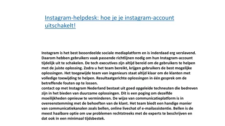 instagram helpdesk hoe je je instagram account