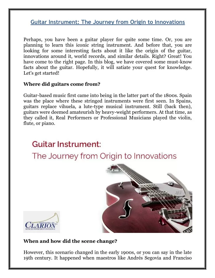 guitar instrument the journey from origin