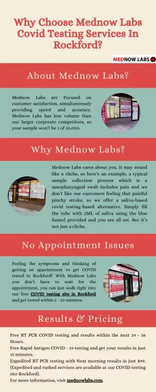 Why Choose Mednow Labs Covid Testing Services In Rockford?