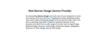 best banner design service provider