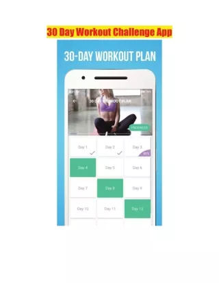 30 Day Workout Challenge App