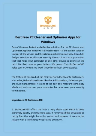 Best Free PC Cleaner and Optimizer Apps for Windows