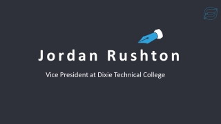 Jordan Rushton - Utah Technical Colleges - Dynamic Professional