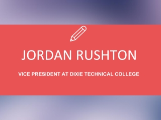 Jordan Rushton - Utah Technical Colleges - Influential Leader