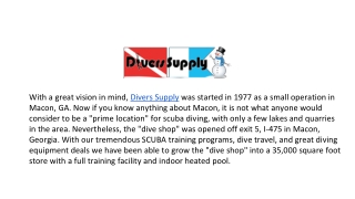 with a great vision in mind divers supply