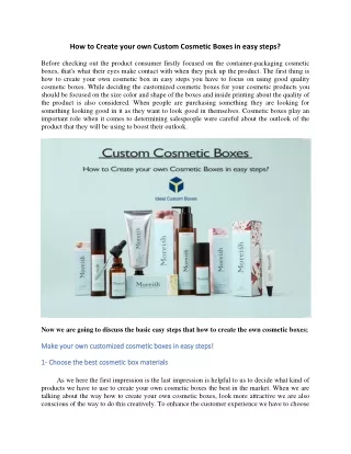 how to create your own custom cosmetic boxes