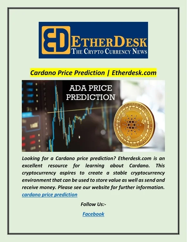 Cardano Price Prediction | Etherdesk.com