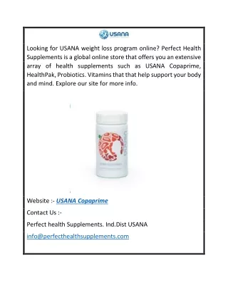 USANA Copaprime  Perfecthealthsupplements.com