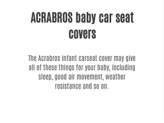 ACRABROS baby car seat covers