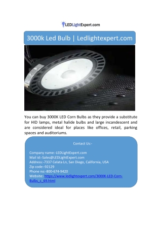 3000k led bulb ledlightexpert com
