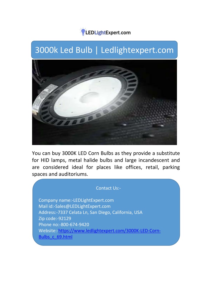 3000k led bulb ledlightexpert com
