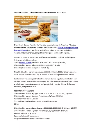 cookies market global outlook and forecast 2021