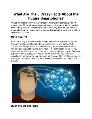 what are the 6 crazy facts about the future