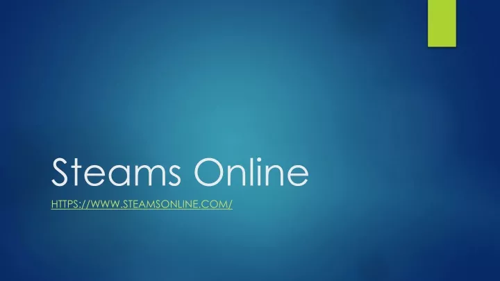 steams online https www steamsonline com