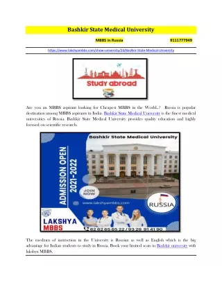 bashkir state medical university