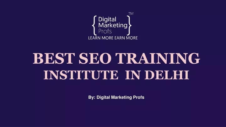 best seo training institute in delhi
