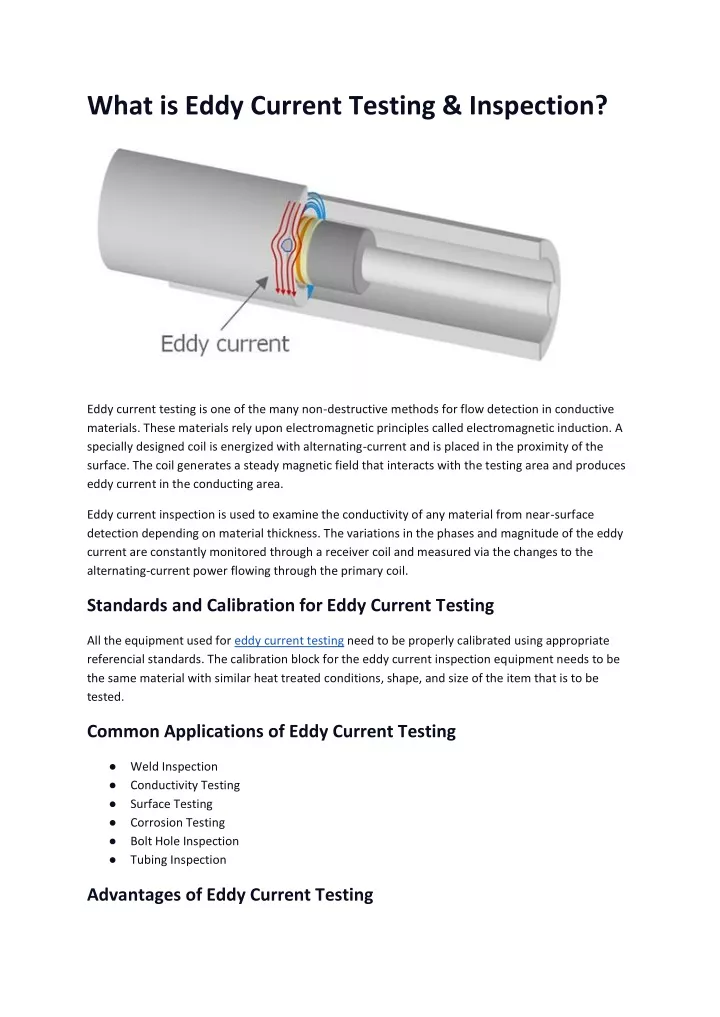 what is eddy current testing inspection