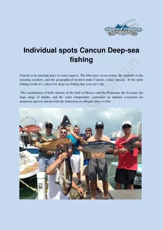 Cancun Deep Sea Fishing in Cancun | Shared Fishing Cancun