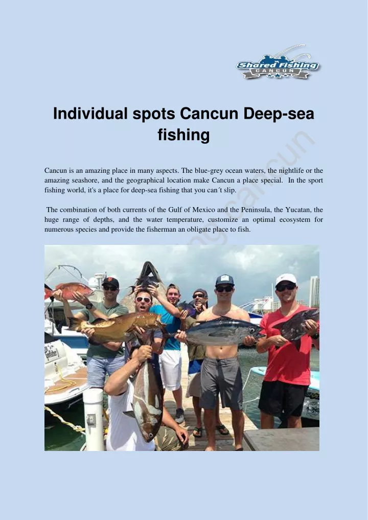individual spots cancun deep sea fishing