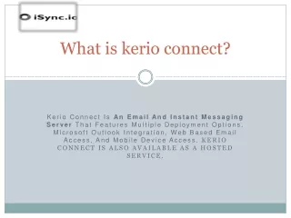 What is kerio connect email?