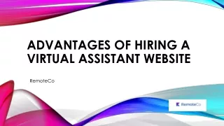 Advantages Of Hiring A Virtual Assistant Website