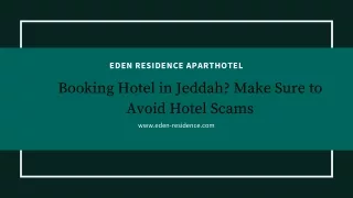 Booking Hotel in Jeddah? Make Sure to Avoid Hotel Scams