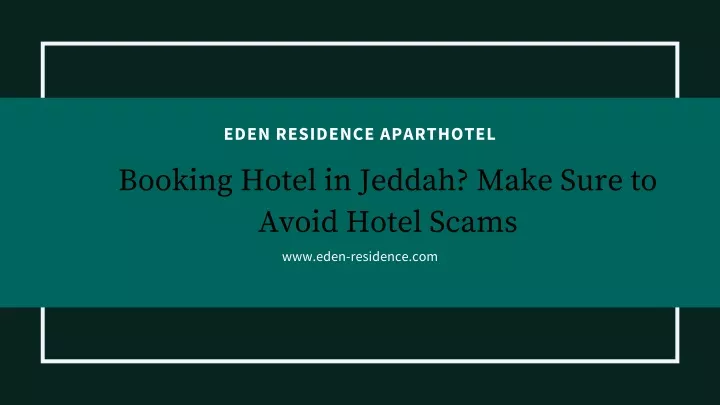 eden residence aparthotel