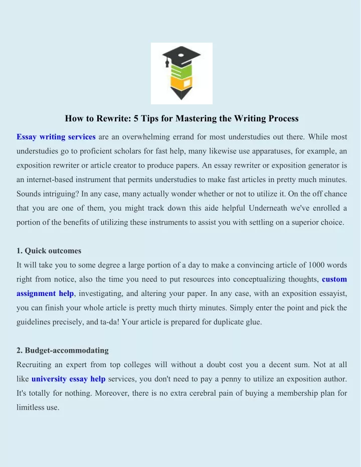 how to rewrite 5 tips for mastering the writing