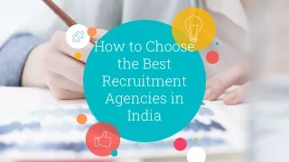 How to Choose the Best Recruitment Agencies in India