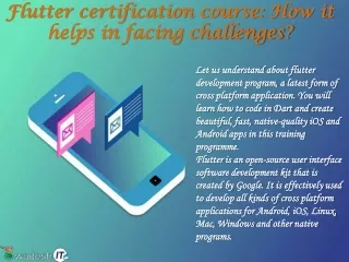 flutter certification course how it helps