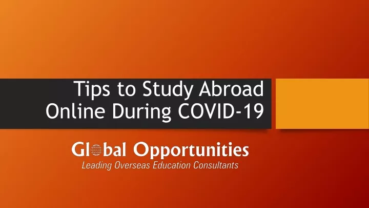 tips to study abroad online during covid 19