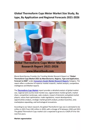 global thermoform cups meter market size study