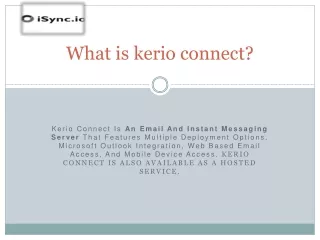 What is kerio connect