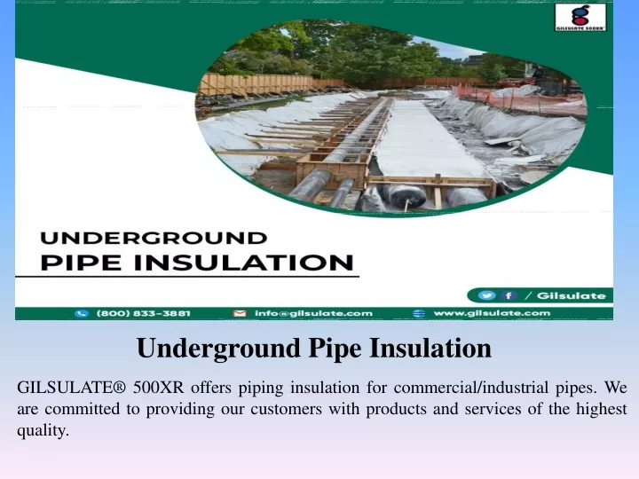 underground pipe insulation