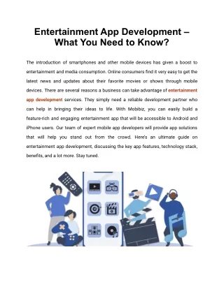 entertainment app development what you need