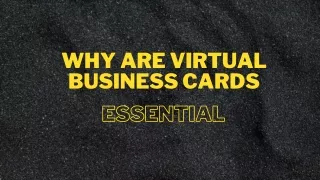 Why Are Virtual Business Cards An Absolute Essential In Today’s Market