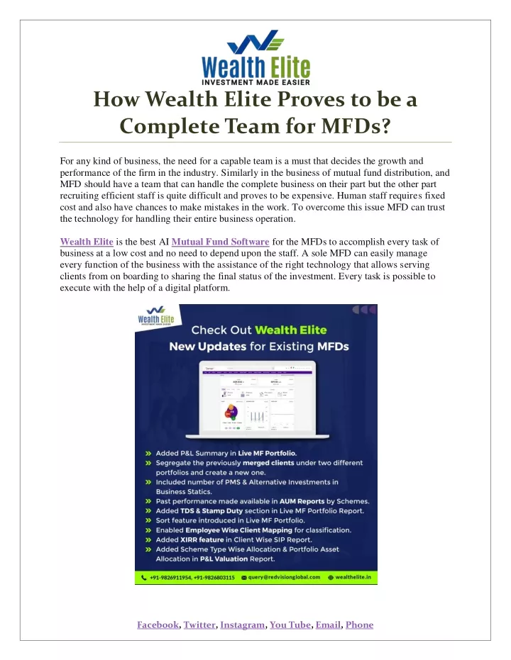 how wealth elite proves to be a complete team