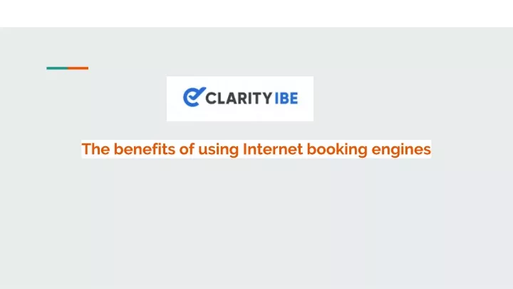 the benefits of using internet booking engines